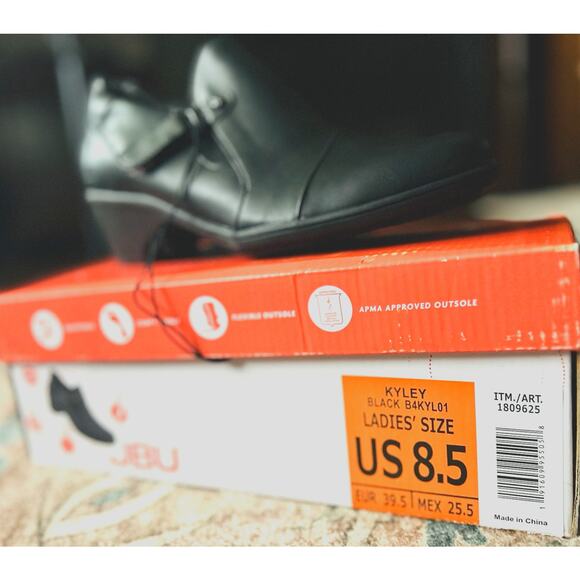 JBU by Jambu Women’s Kyley Wedge Shoes Black Size 8.5 | Slip-On Comfort Loafers - Picture 4 of 5